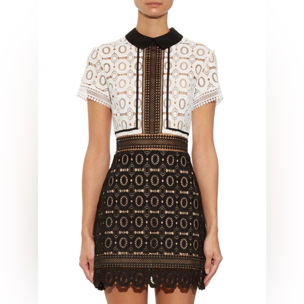 SELF PORTRAIT: FELICIA LACE MIX DRESS